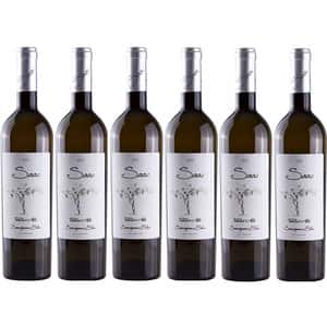 Vin alb sec Domeniile Urlati Saac Feteasca alba si Sauvignon Blanc 2020, 0.75L, 6 sticle
