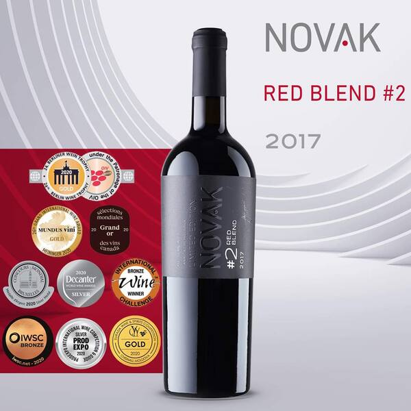Vin rosu sec Vinaria Novak Black Red Blend #2 2017, 0.75L