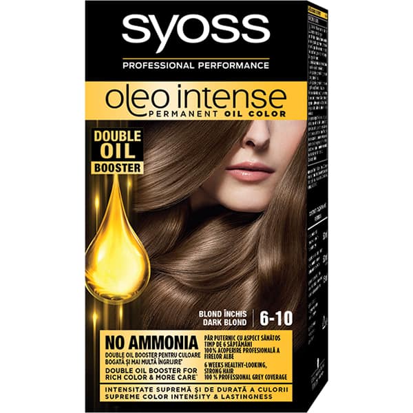 Vopsea de par SYOSS Color Oleo, 6-10 Blond Inchis, 115ml
