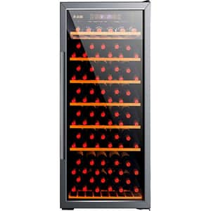 Racitor de vinuri VORTEX VWC38SBK01G, 157 sticle, H 140 cm, Clasa G, negru