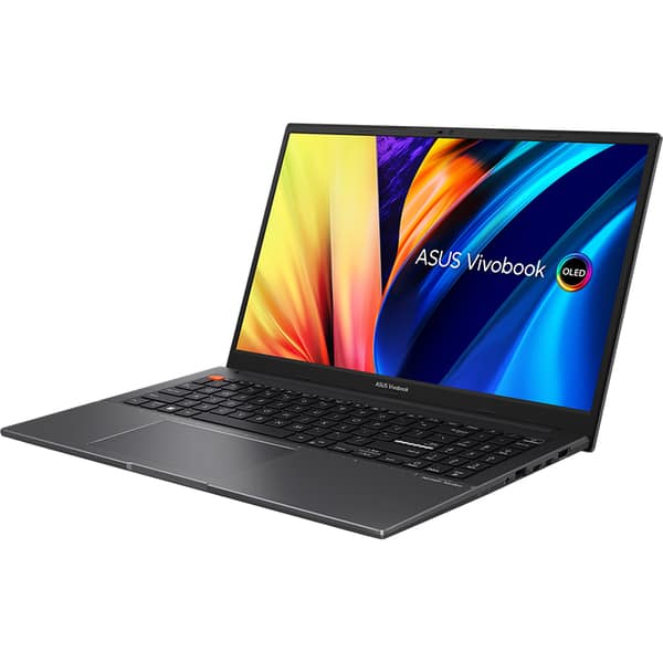 Laptop ASUS Vivobook S 15 OLED M3502RA-MA014X, AMD Ryzen 7 6800H pana la 4.7GHz, 15.6" 2.8K, 16GB, SSD 1TB, AMD Radeon Graphics, Windows 11 Pro, negru