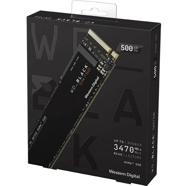 Solid-State Drive (SSD) WESTERN DIGITAL Black SN750, 500GB, PCI Express x4, M.2, WDBRPG5000ANC-WRSN