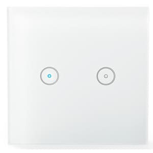 Intrerupator smart dublu NEDIS WIFIWS20WT, Wi-Fi, Touch, alb