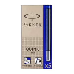 Patroane cerneala PARKER Quink, 5 bucati, albastru