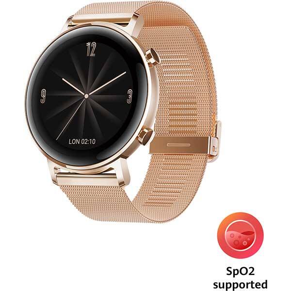 Smartwatch HUAWEI Watch GT 2 42mm, Android/iOS, Metal Strap, Elegant Edition, Refined Gold