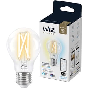 Bec LED Smart Vintage WIZ Whites, E27, 6.7W, 806lm, Wi-Fi, lumina variabila, compatibil Alexa, Google Assistant