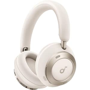 Casti ANKER SoundCore Space One Pro, Bluetooth, Over-ear, Microfon, Noise Cancelling, alb