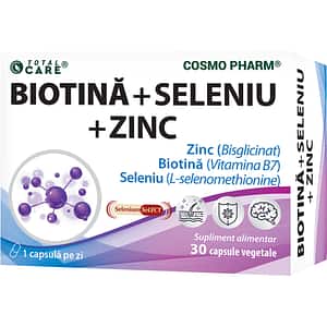 Supliment Biotina 1000 mcg, Seleniu, Zinc, 30 capsule, COSMO PHARM