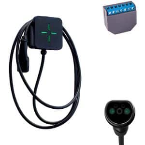 Statie incarcare masini electrice LEKTRI.CO One Safe EM, monofazat 7.4kW, 32A, Type 2, cablu 5m, Wi-Fi, negru