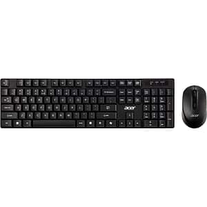 Kit tastatura si mouse wireless ACER AAK410, USB, Layout US INT, negru