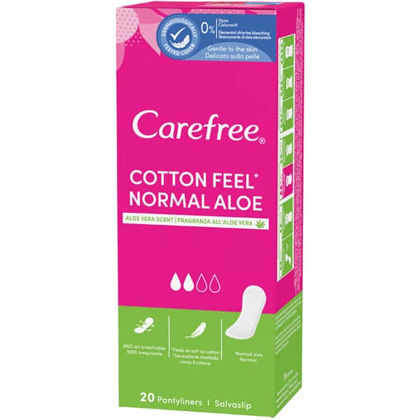 Protej-slip CAREFREE Cotton Feel Normal Aloe, 20buc