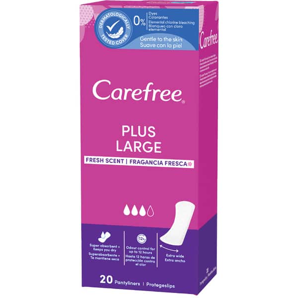 Protej-slip CAREFREE Plus Large Fresh Scent, 20buc