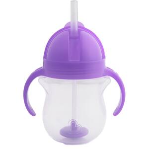 Cana cu pai MUNCHKIN Any Angle 090143, 6 luni+, 207ml, mov-transparent