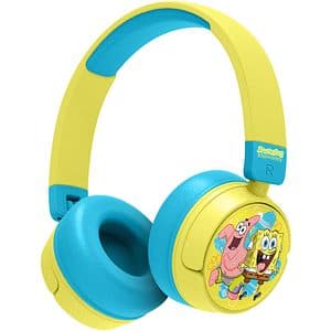 Casti pentru copii OTL Spongebob, Bluetooth, On-ear, Microfon, galben