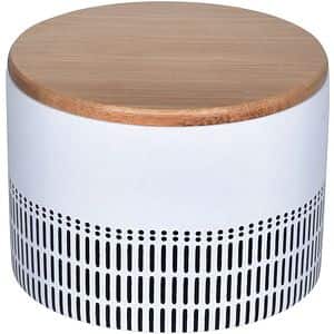 Recipient cosmetice BISK Etno 08195, alb-negru