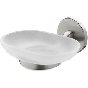 Savoniera BISK Virginia 72082, montare pe perete, alb-argintiu