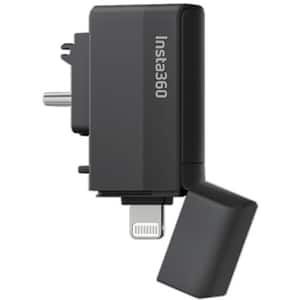 Cititor de carduri pentru One X3 INSTA360 Quick Reader, USB-C, Lightning, negru
