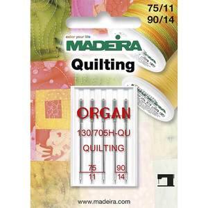 Set ace de cusut MADEIRA 9454, 5 buc, finete 75/11-90/14, quilitng