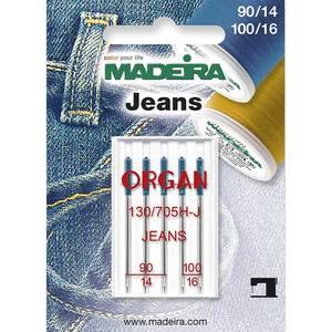 Set ace de cusut pentru blugi MADEIRA 9457, 5 buc, finete 90/14-100/16