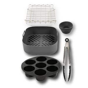 Set de accesorii friteuza MYRIA MY4708, negru-argintiu