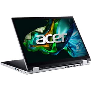 Laptop 2 in 1 ACER Aspire 3 Spin 14 A3SP14-31PT-3096, Intel Core i3-N305 pana la 3.8GHz, 14" WUXGA Touch, 8GB, SSD 256GB, Intel UHD Graphics, Free DOS, Pure Silver
