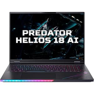 Laptop Gaming Acer Predator Helios 18 AI PH18-73-913Q, Intel Core Ultra 9 275HX pana la 5.4GHz, 18" WQXGA, 192GB, SSD 6TB, NVIDIA Geforce RTX 5080 16GB, Windows 11 Pro, Abyssal Black