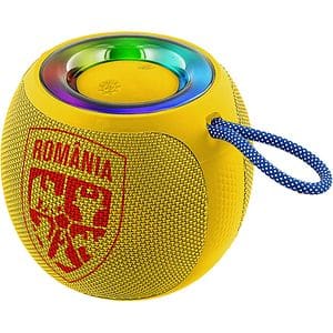 Boxa portabila ECHIPA NATIONALA DE FOTBAL A ROMANIEI, Bluetooth, IPX5, 12W, galben