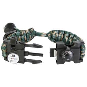 Bratara supravietuire TECHFIT Paracord THQS02, kaki