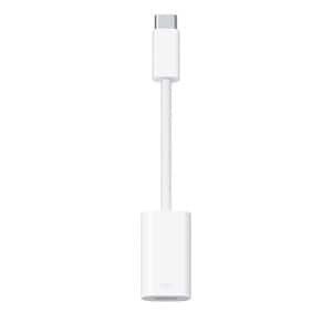 Adaptor APPLE MUQX3ZM/A, USB-C - Lightning, alb