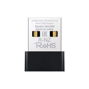 Adaptor USB Wireless MERCUSYS MA20N, Dual Band 200 + 433 Mbps, negru