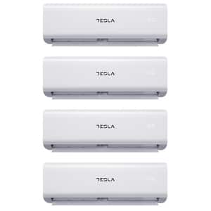 Sistem aer conditionat pentru 4 incaperi TESLA TGS-D36V99912W, 3 x 9000BTU/1 x 12000 BTU, A++/A+, Inverter, Wi-Fi, alb