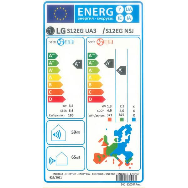 Aer conditionat LG S12EG.NSJ, 12000 BTU, A++/A+, Functie Incalzire, Inverter, dezumidificare, alb