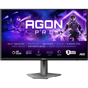 Monitor Gaming QD OLED AOC AG276QZD2, 26.7", QHD, 240Hz, Adaptive Sync, negru