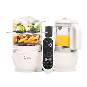 Robot multifunctional 5in1 BABYMOOV Nutribaby+ A001135, 2200ml, 500W, bej-negru