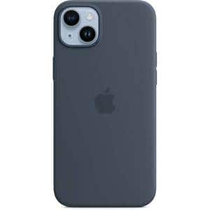 Husa telefon APPLE Silicone Case cu MagSafe - Storm Blue pentru iPhone 14 Plus, MPT53ZM/A