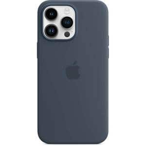 Husa telefon APPLE Silicone Case cu MagSafe - Storm Blue pentru iPhone 14 Pro, MPTF3ZM/A