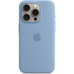Husa telefon APPLE iPhone 15 Pro Silicone Case cu MagSafe - Winter Blue, MT1L3ZM/A