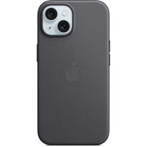 Husa telefon APPLE iPhone 15 FineWoven Case cu MagSafe - Black, MT393ZM/A