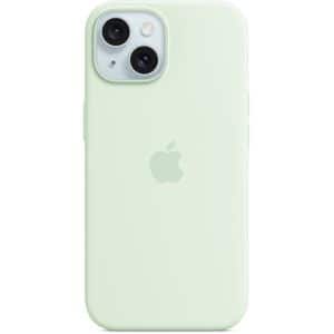 Husa telefon APPLE iPhone 15 Silicone Case cu MagSafe - Soft Mint, MWNC3ZM/A