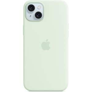 Husa telefon APPLE iPhone 15 Plus Silicone Case cu MagSafe - Soft Mint, MWNG3ZM/A