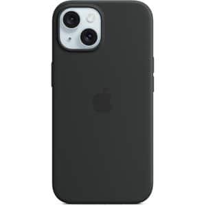 Husa telefon APPLE iPhone 15 Silicone Case cu MagSafe - Black, MXPD3ZM/A