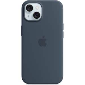 Husa telefon APPLE iPhone 15 Silicone Case cu MagSafe - Storm Blue, MXPF3ZM/A