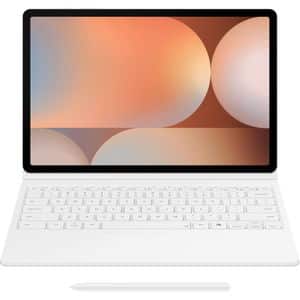 Husa cu tastatura Book Cover Keyboard pentru SAMSUNG Galaxy Tab S10+/S9+/S9 FE+, EF-DX825UWEGWW, alb
