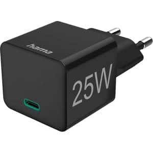 Incarcator retea HAMA 201651, 1x USB-C, 25W Power Delivery (PD), Quick Charge 3.0, negru