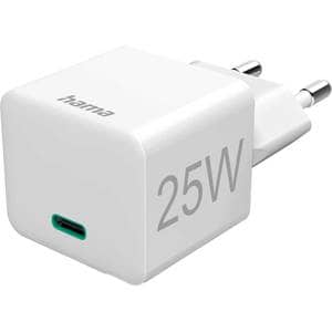 Incarcator retea HAMA 201652, 1x USB-C, 25W Power Delivery (PD), Quick Charge 3.0, alb