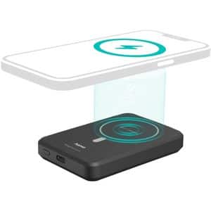 Baterie externa wireless HAMA MagPower 5 201695, Incarcare Wireless QI 15W, MagSafe, negru
