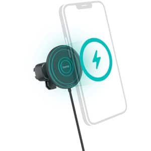 Incarcator wireless auto HAMA MagCharge Car FC15 201697, 15W, MagSafe, negru