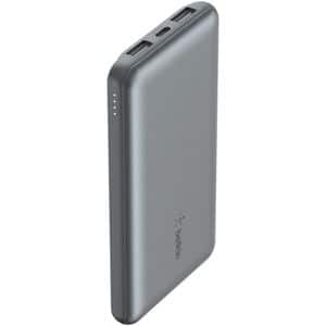 Baterie externa BELKIN BPB011btGY, 10000mAh, 1x USB-C, 2x USB-A, gri