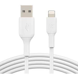 Cablu de date BELKIN Boost Charge CAA001bt1MWH, USB-A - Lightning, 1m, alb