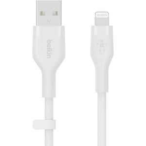 Cablu date BELKIN CAA008bt3MWH, USB-A - Lightning, 3m, alb